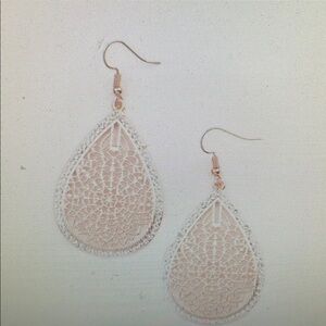 Gold and Silver Filigree Teardrop Earrings